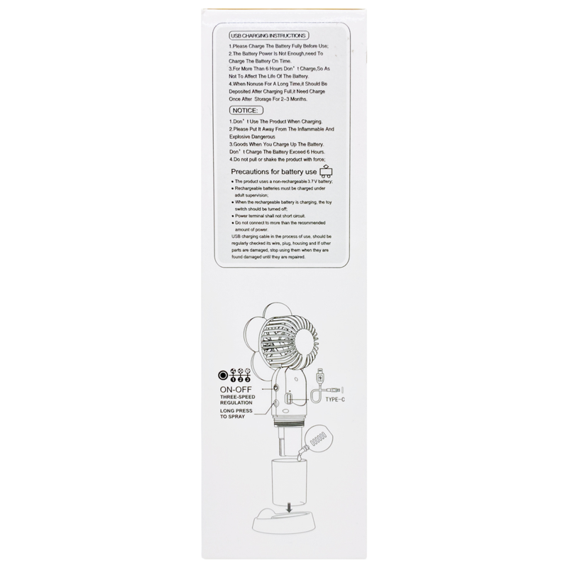 Kingdom Toys - Quạt Cầm Tay Phun Sương Hình Bông Hoa 7218 (SD-23A)