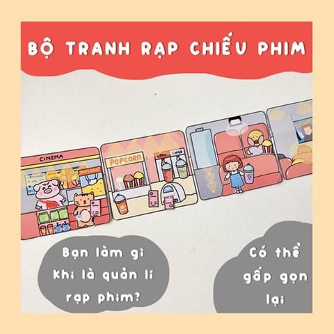 Bộ Tranh Tương Tác Cô Tiên Xanh - Rạp Chiếu Phim