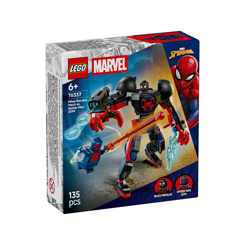 Lego Superheroes Miles Morales Mech vs. Spider-Man 2099 76337