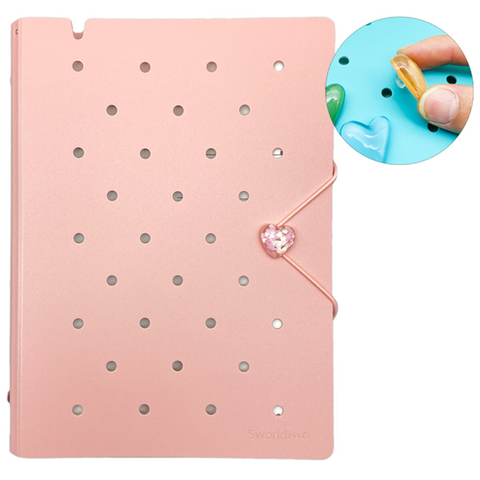 Sworld - Sổ Còng Trang Trí  A5 Bìa Cứng 6 Lỗ Charm Dây Tone Pastel - Pink