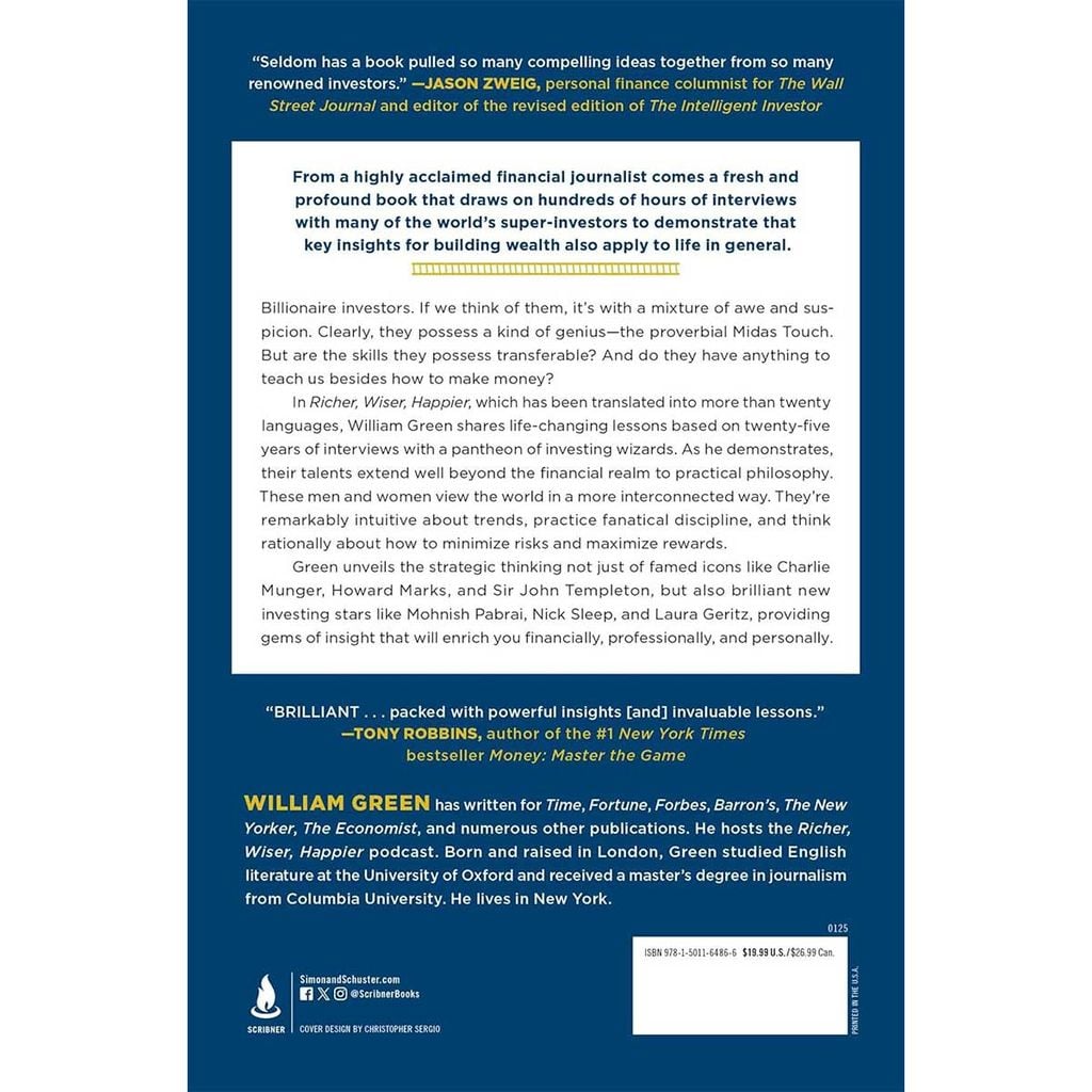 Richer, Wiser, Happier: How the World's Greatest Investors Win in Markets and Life