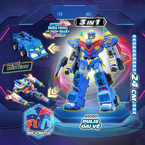 Glory Alliance Robot Pulis Oai Vệ Biến Hình Hợp Nhất 3 In 1 660901