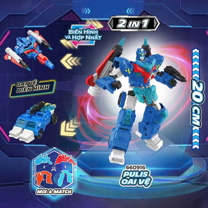 Glory Alliance Robot Pulis Oai Vệ Biến Hình Hợp Nhất 3 In 1 660901