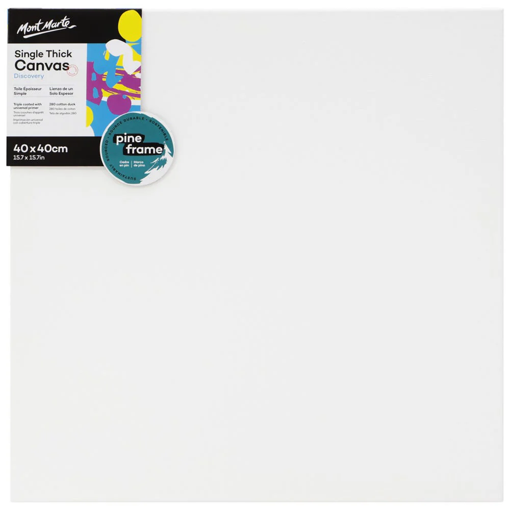 Mont Marte - Khung Canvas 40X40Cm Mm Discovery Canvas Single Thick Cdds4040