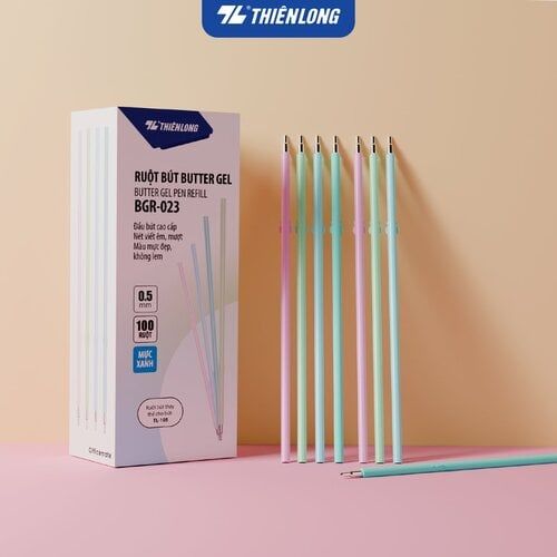 Ruột Bút Gel Bi Bgr-023 Xanh Hộp 100 (5404-Tl)
