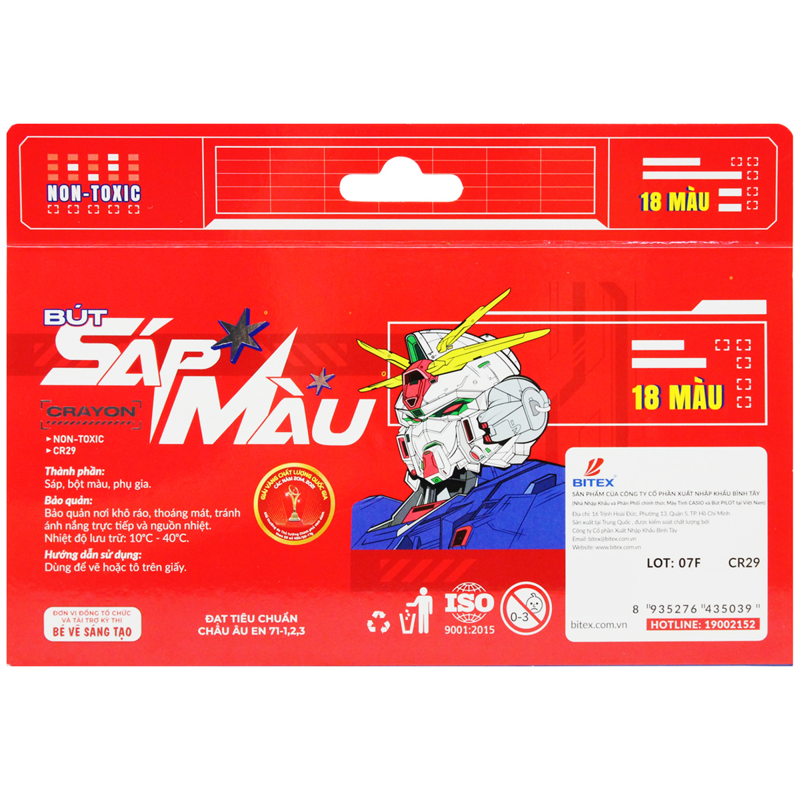 Smartkids - Hộp Sáp Màu Fantasy Warriors 18 Màu CR29