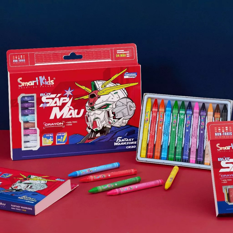 Smartkids - Hộp Sáp Màu Fantasy Warriors 18 Màu CR29