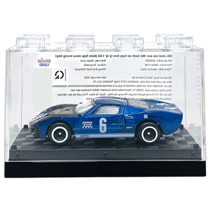 Steam Land-S040226- Mô Hình Xe Kim Loại Tỉ Lệ 1:64 (Kèm Hộp Mica) (Giao Mẫu Ngẫu Nhiên)