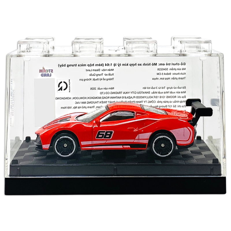 Steam Land-S040226- Mô Hình Xe Kim Loại Tỉ Lệ 1:64 (Kèm Hộp Mica) (Giao Mẫu Ngẫu Nhiên)