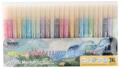 Hộp Viết Lông Màu 24 Cây S345-24 Sh Shands