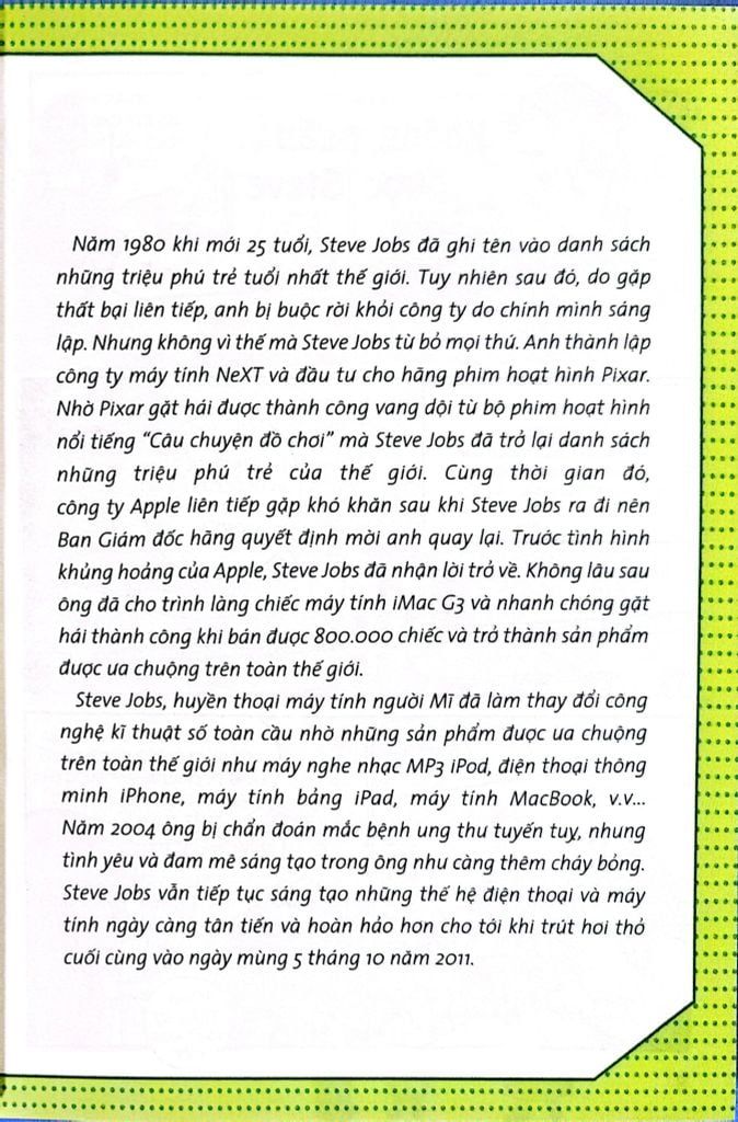 WHO CHUYỆN KỂ VỀ DANH NHÂN THẾ GIỚI-STEVE JOB