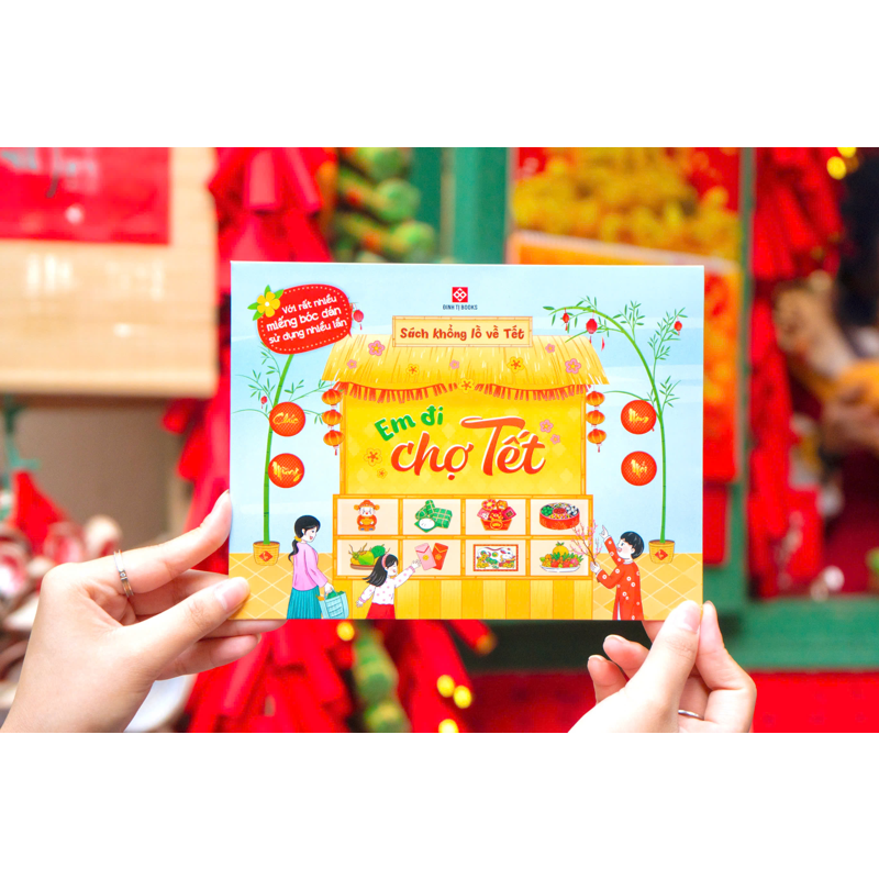 Sách Khổng Lồ Về Tết-Em Đi Chợ Tết