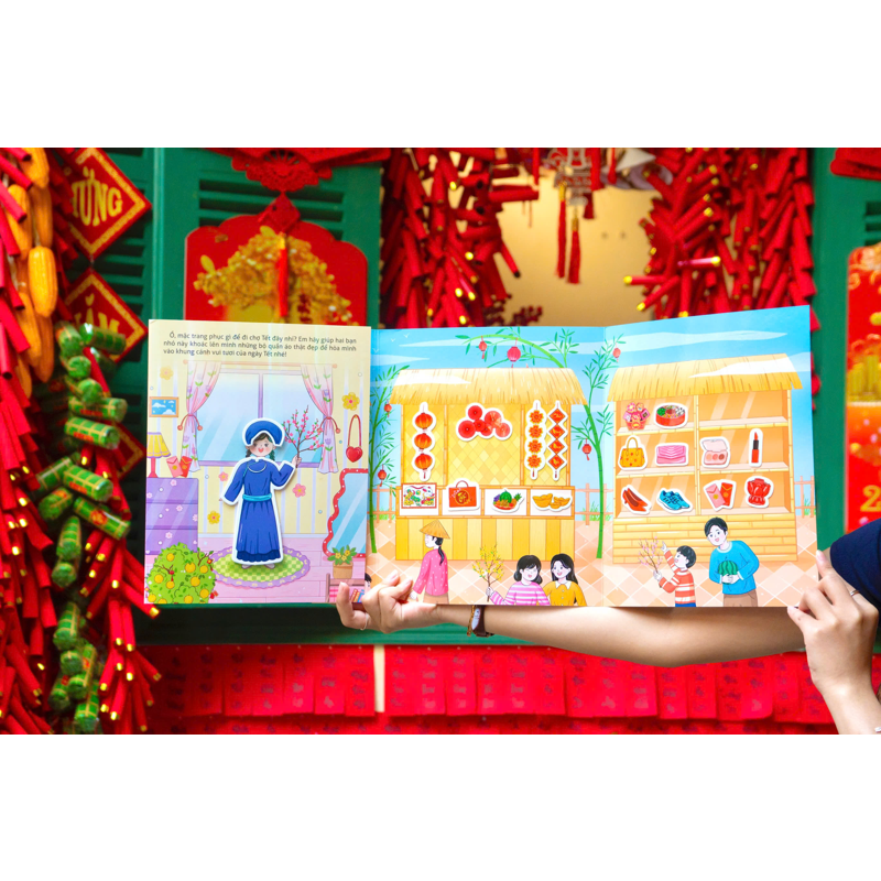 Sách Khổng Lồ Về Tết-Em Đi Chợ Tết