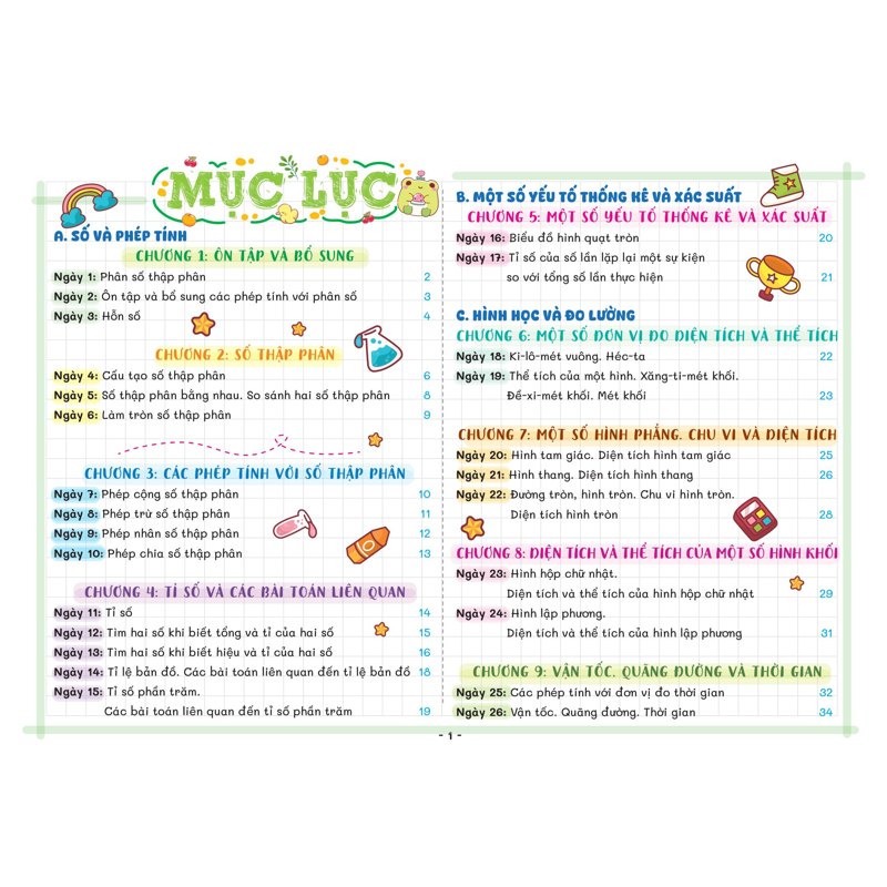 Sách Lịch Để Bàn Toán 5