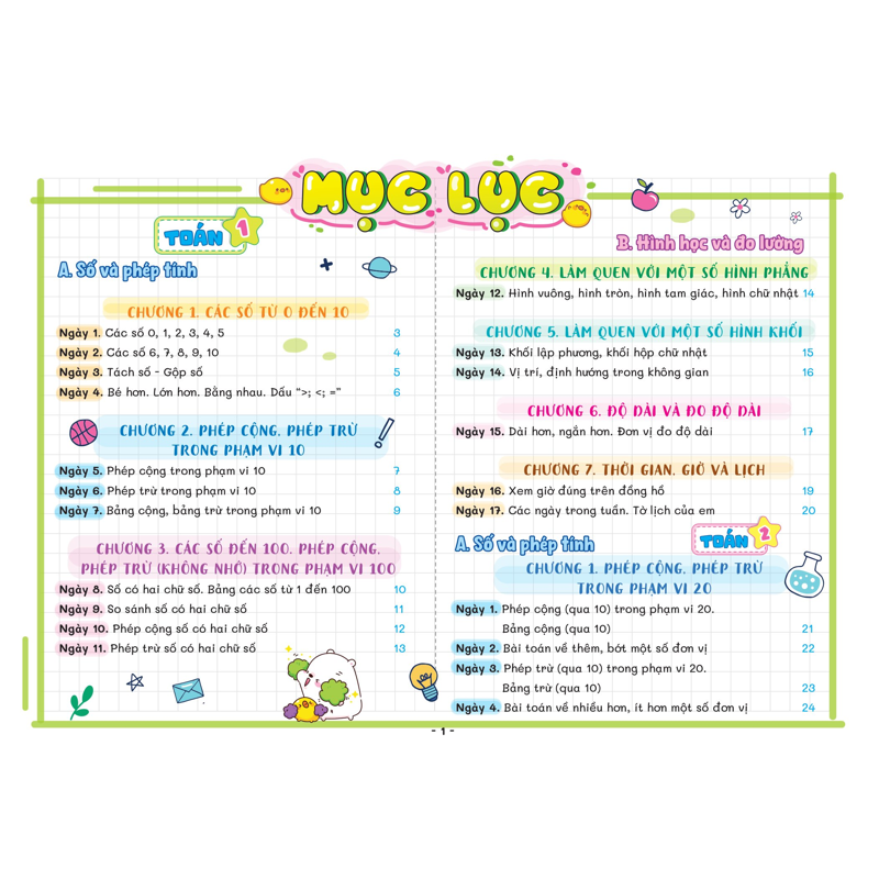 Tra Cứu Nhanh Kiến Thức Hàng Ngày - Sách Lịch Để Bàn Toán 1+2