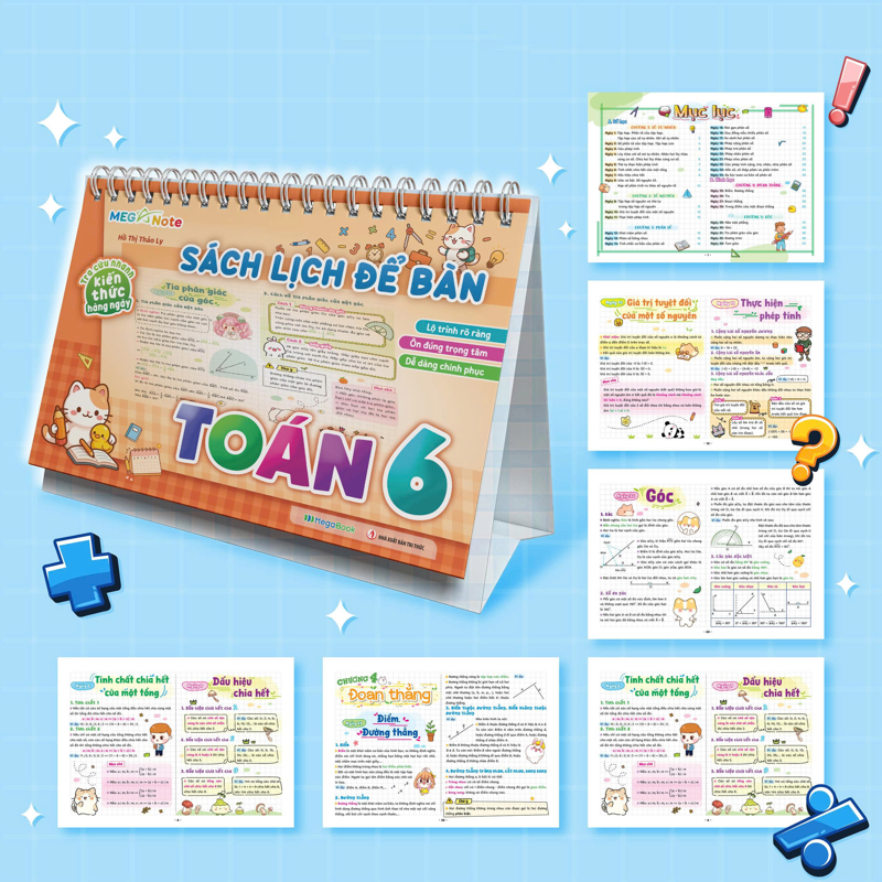 Tra Cứu Nhanh Kiến Thức Hàng Ngày - Sách Lịch Để Bàn Toán 6
