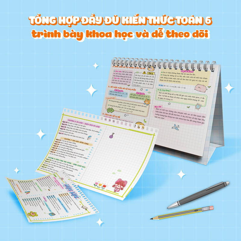 Tra Cứu Nhanh Kiến Thức Hàng Ngày - Sách Lịch Để Bàn Toán 6