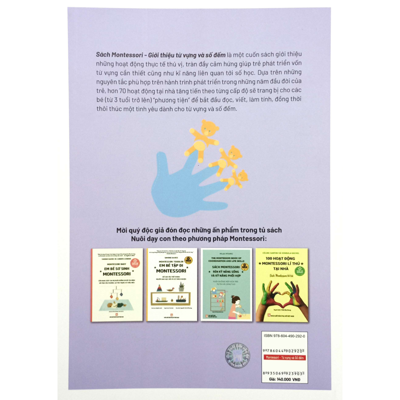 Sách Montessori Giới Thiệu Từ Vựng Và Số Đếm