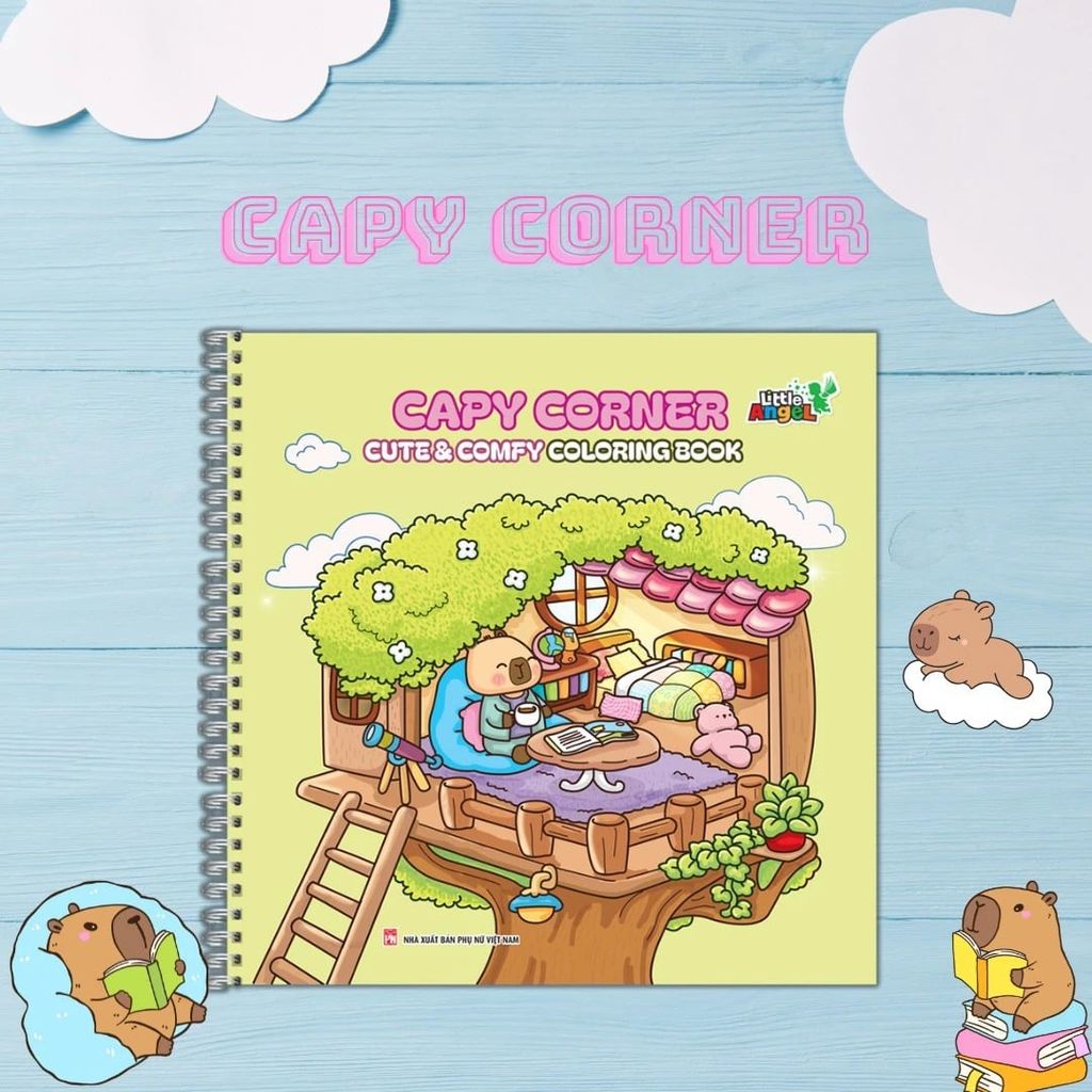Sách Tô Màu Capy Corner - Cute & Comfly Coloring Book