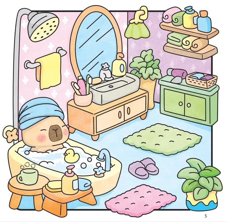 Sách Tô Màu Capy Corner - Cute & Comfly Coloring Book