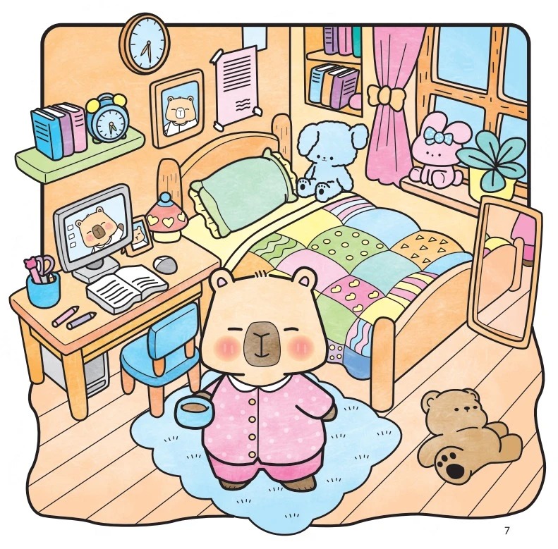 Sách Tô Màu Capy Corner - Cute & Comfly Coloring Book