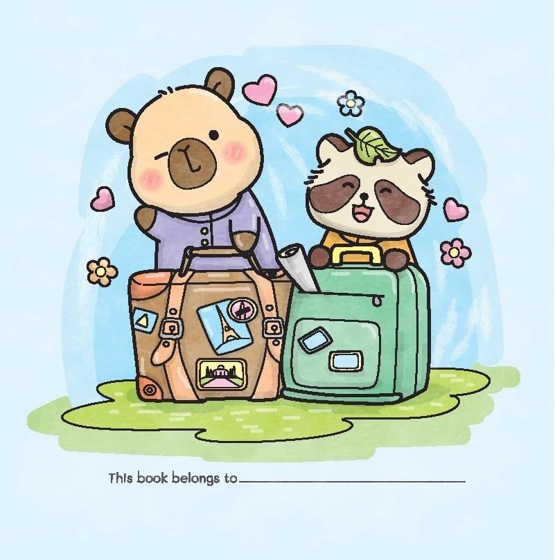 Sách Tô Màu Capy Holiday - Cute & Comfly Coloring Book