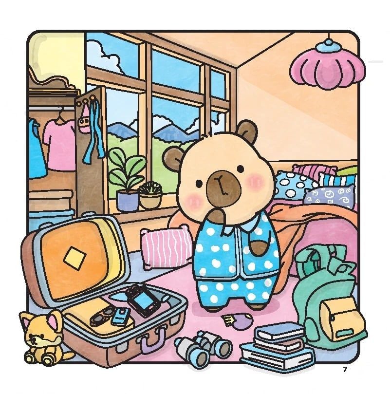 Sách Tô Màu Capy Holiday - Cute & Comfly Coloring Book
