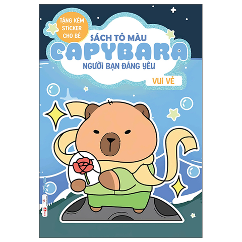 Sách Tô Màu Capybara Người Bạn Đáng Yêu - Vui Vẻ