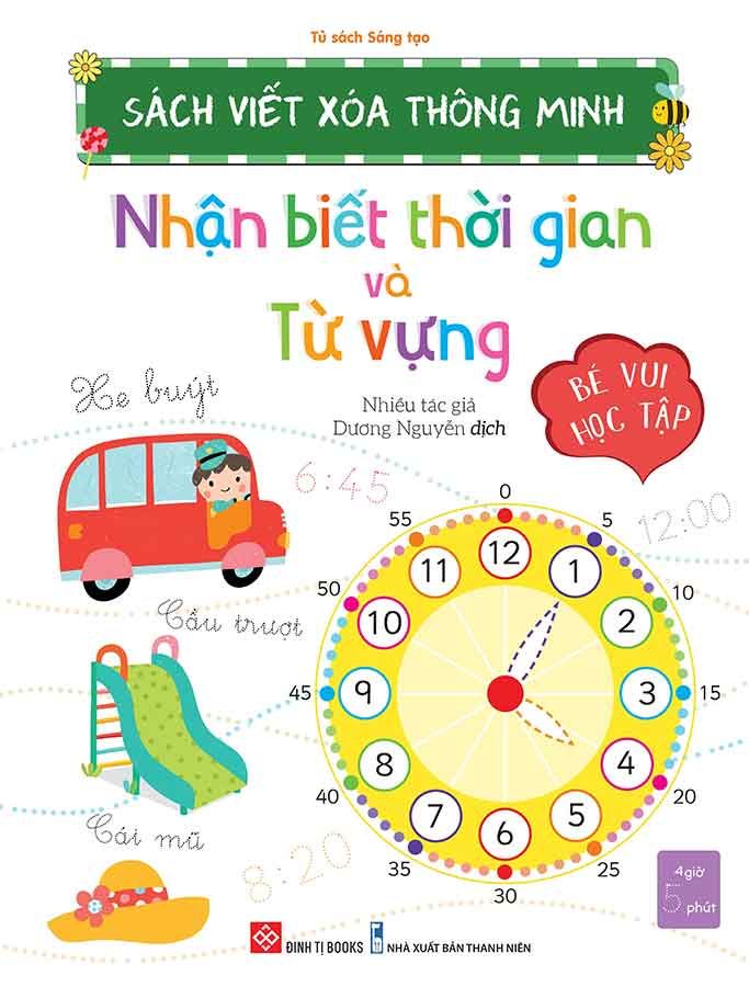 Sách Viết Xóa Thông Minh - Nhận Biết Thời Gian Và Từ Vựng