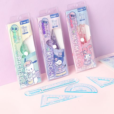 Sanrio-Guangbo - Bộ Thước Sr Gubkt84677 - 4 Chi Tiết 15Cm