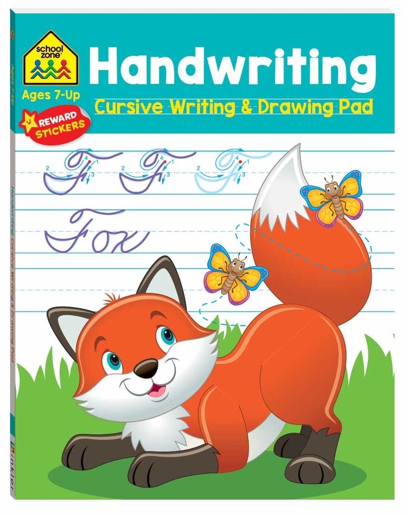 School Zone: Handwriting Cursive Writing And Drawing Pad