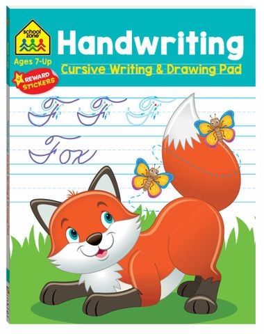 School Zone: Handwriting Cursive Writing And Drawing Pad