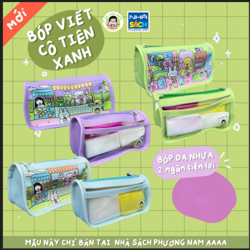 Hộp Bút Nhựa Trong Màu Xanh Biển