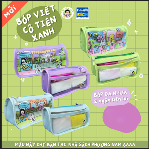 Hộp Bút Nhựa Trong Màu Xanh Biển