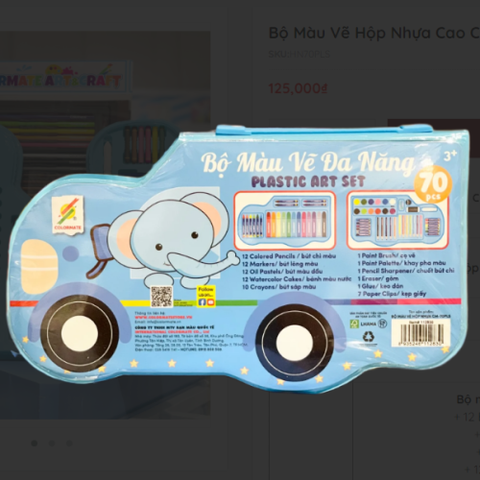 Colormate Bộ Màu Vẽ Đa Năng Hộp Nhựa P 70 (Bm-0170)