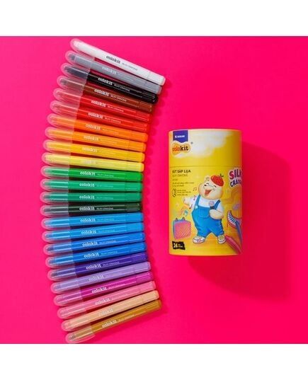 Bút Sáp Lụa SCR-C002 24 Màu