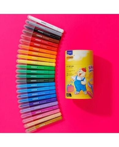 Bút Sáp Lụa SCR-C002 24 Màu