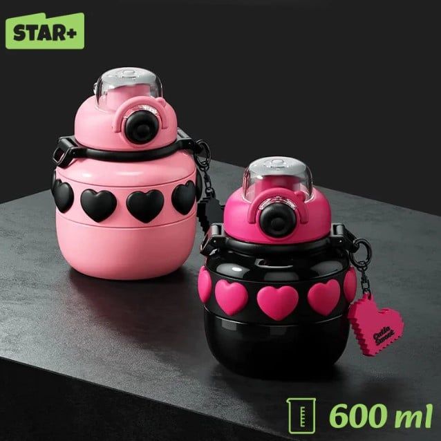 MD Star Bình Nước Inox 600ML Hồng 60019430