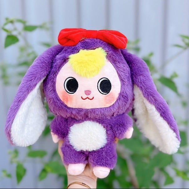 Thú bông Thỏ Cảm Xúc Lông Xù Tím 25180 25Cm (G.Shop)
