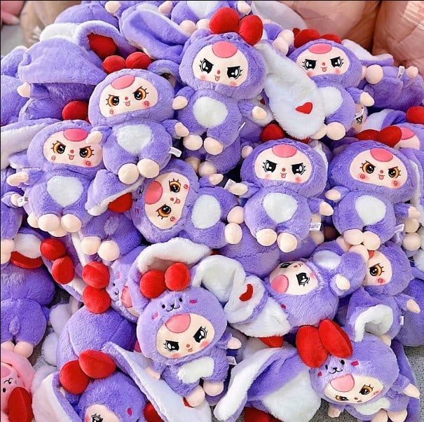 Thú bông Thỏ Cảm Xúc Lông Xù Tím 45380 45Cm (G.Shop)