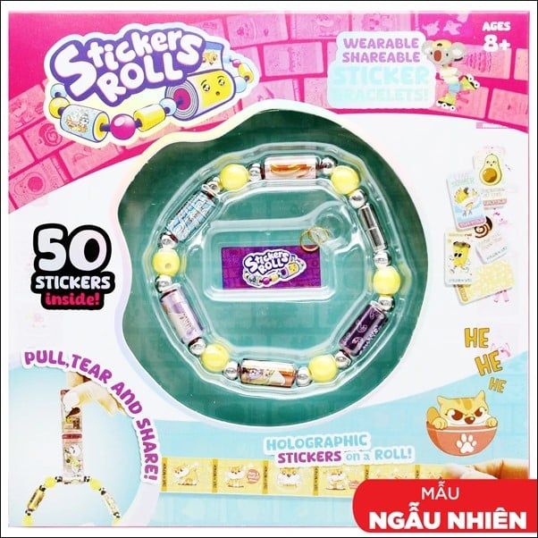 STICKER ROLL VÒNG ĐEO TAY DIY KÈM THEO 50 MIẾNG DÁN MINI - 7133 (Q9025) (H.TIME)