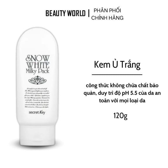 Kem Tắm Trắng Toàn Thân Secret Key Snow White Milky Pack