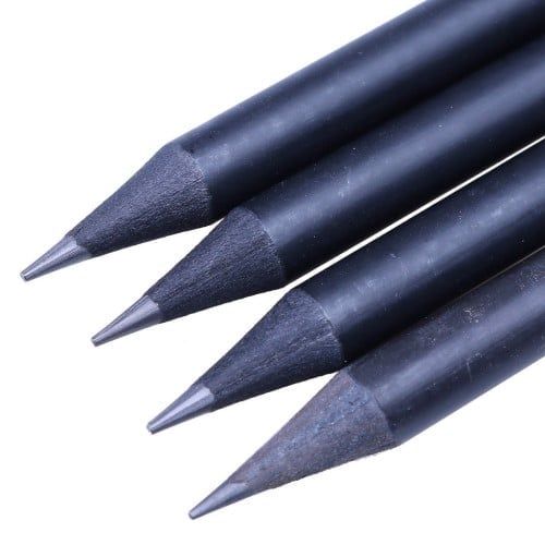 Hutis - Bút Chì 2B Thân Tròn Gỗ Đen Pc-6600 (Htin)