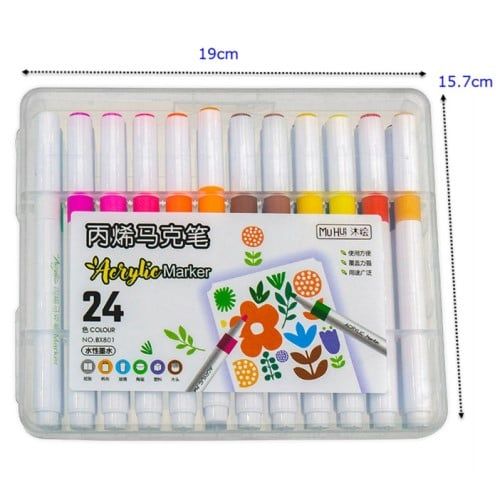Hộp Bút 24 Màu Acrylic Tga No.Bx801  (0061-Ht)
