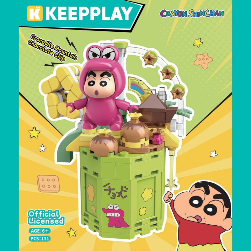 Đồ Chơi Lắp Ráp Keepplay Shinchan Crocodile mountain chocolate chip K20623