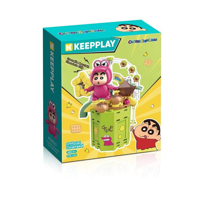 Đồ Chơi Lắp Ráp Keepplay Shinchan Crocodile mountain chocolate chip K20623