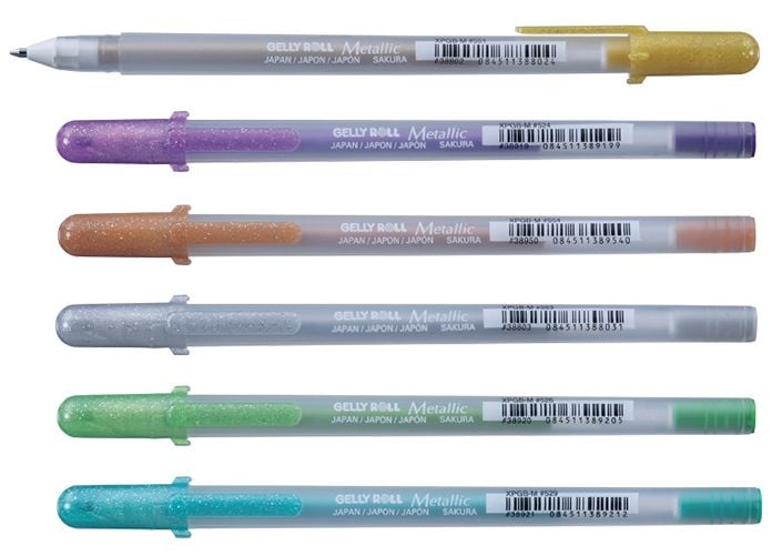 SAKURA - BÚT GEL MÀU, METALLIC