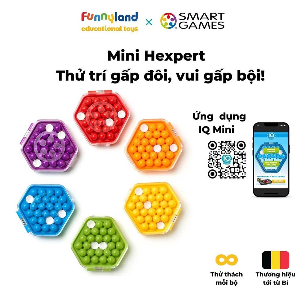 Smartgames Đồ Chơi Trí Tuệ IQ Mini Hexpert SG 402 60016603 (Giao mẫu ngẫu nhiên)