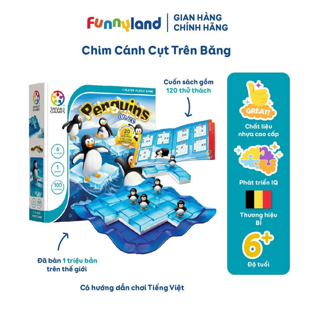 Smartgames Đồ Chơi Trí Tuệ Penguins On Ice SG 155 60018818