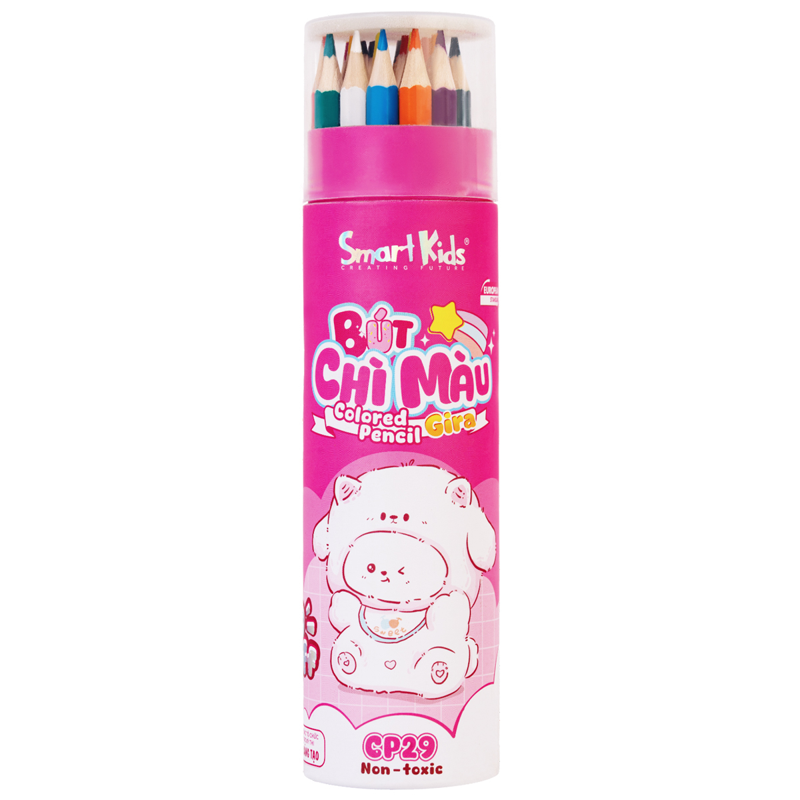 Smartkids - Hộp Bút Chì Màu Coco Puff 24 Màu CP29
